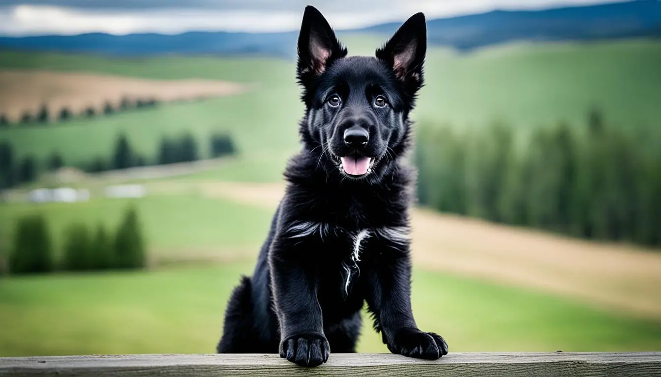 Deutscher-Schäferhund-schwarz-Welpe